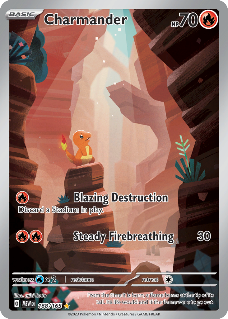 Charmander - 151 - #168 - Pokemon TCG card