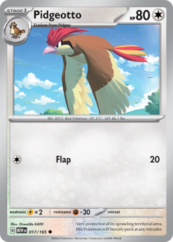 Pidgeotto - 151 - #17 - Pokemon TCG card
