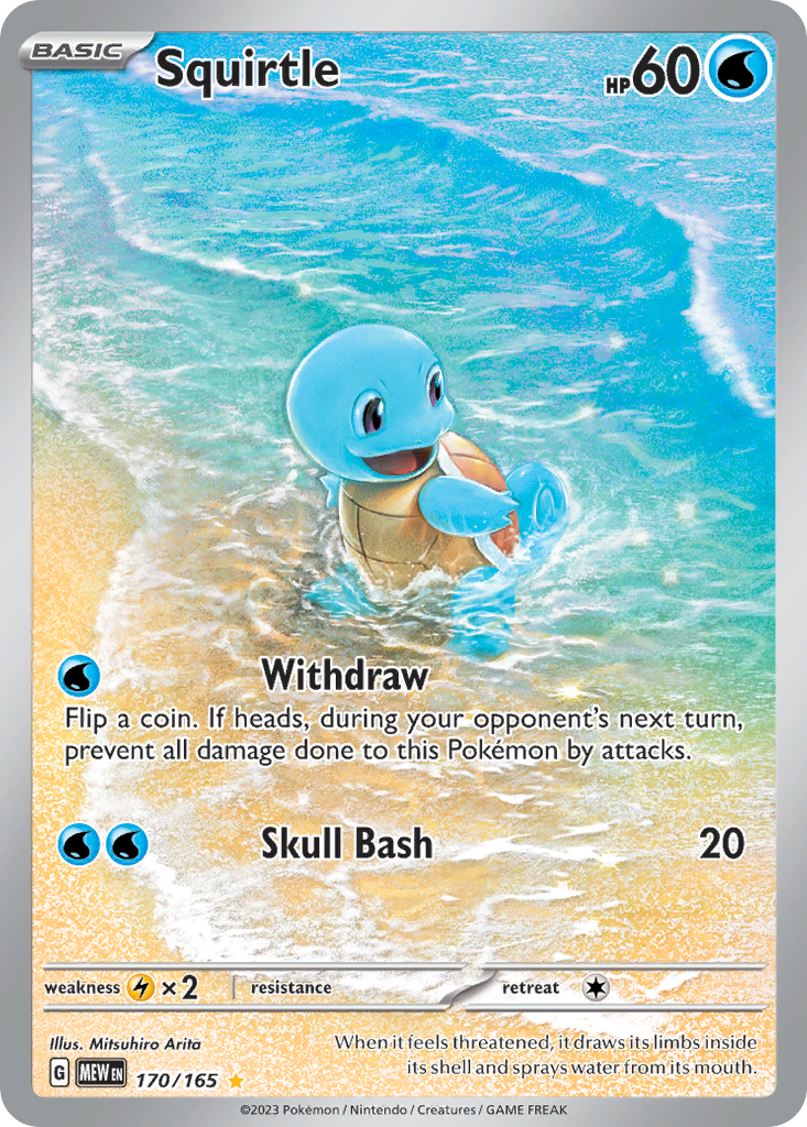 Squirtle - 151 - #170 - Pokemon TCG card
