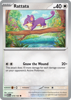 Rattata - 151 - #19 - Pokemon TCG card
