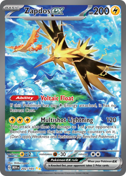 Zapdos ex - 151 - #202 - Pokemon TCG card