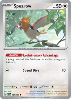 Spearow #21 Spearow - 151 - #21 - Pokemon TCG card