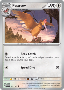 Fearow #22 Fearow - 151 - #22 - Pokemon TCG card