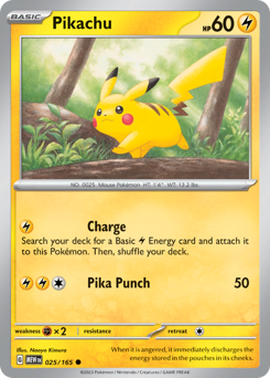 Pikachu #25 Pikachu - 151 - #25 - Pokemon TCG card