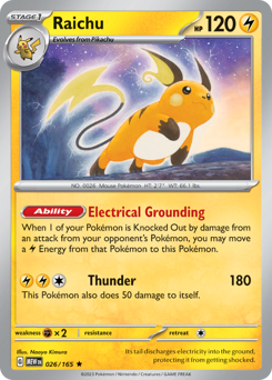 Raichu #26 Raichu - 151 - #26 - Pokemon TCG card