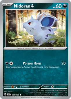 Nidoran ♀ #29 Nidoran ♀ - 151 - #29 - Pokemon TCG card