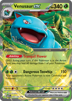 Venusaur ex #3 Venusaur ex - 151 - #3 - Pokemon TCG card