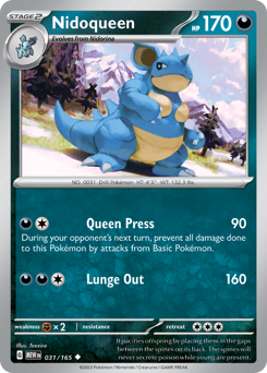 Nidoqueen #31 Nidoqueen - 151 - #31 - Pokemon TCG card