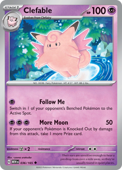 Clefable - 151 - #36 - Pokemon TCG card