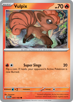 Vulpix - 151 - #37 - Pokemon TCG card