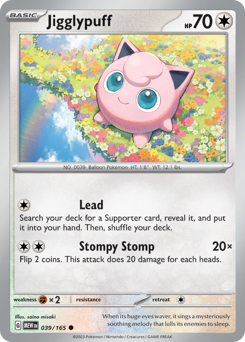 Jigglypuff - 151 - #39 - Pokemon TCG card