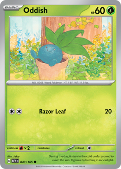 Oddish #43 Oddish - 151 - #43 - Pokemon TCG card