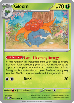 Gloom - 151 - #44 - Pokemon TCG card