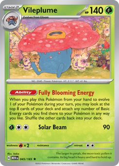 Vileplume #45 Vileplume - 151 - #45 - Pokemon TCG card