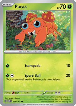 Paras #46 Paras - 151 - #46 - Pokemon TCG card