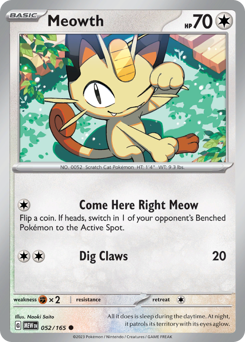 Meowth #52 Meowth - 151 - #52 - Pokemon TCG card