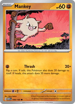 Mankey #56 Mankey - 151 - #56 - Pokemon TCG card