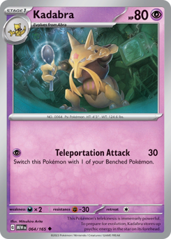 Kadabra #64 Kadabra - 151 - #64 - Pokemon TCG card