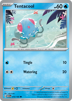 Tentacool - 151 - #72 - Pokemon TCG card