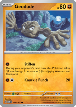 Geodude - 151 - #74 - Pokemon TCG card