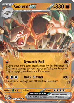 Golem ex #76 Golem ex - 151 - #76 - Pokemon TCG card