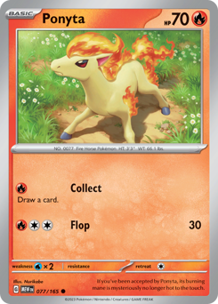 Ponyta - 151 - #77 - Pokemon TCG card