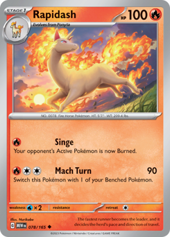 Rapidash #78 Rapidash - 151 - #78 - Pokemon TCG card