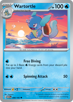 Wartortle #8 Wartortle - 151 - #8 - Pokemon TCG card