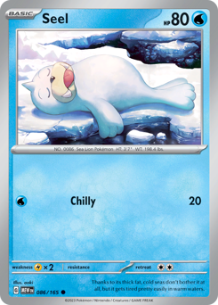 Seel #86 Seel - 151 - #86 - Pokemon TCG card