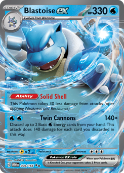Blastoise ex - 151 - #9 - Pokemon TCG card