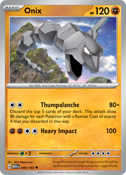 Onix #95 Onix - 151 - #95 - Pokemon TCG card