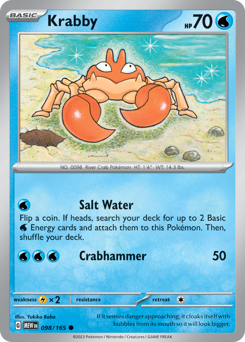 Krabby #98 Krabby - 151 - #98 - Pokemon TCG card