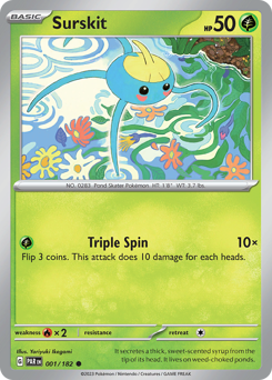 Surskit #1 Surskit - Paradox Rift - #1 - Pokemon TCG card