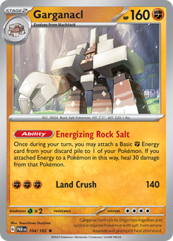 Garganacl #104 Garganacl - Paradox Rift - #104 - Pokemon TCG card