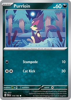 Purrloin #114 Purrloin - Paradox Rift - #114 - Pokemon TCG card