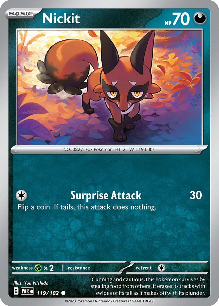 Nickit - Paradox Rift - #119 - Pokemon TCG card