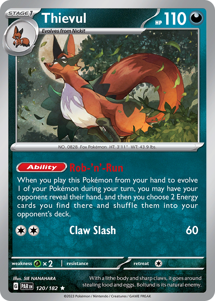 Thievul - Paradox Rift - #120 - Pokemon TCG card