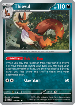 Thievul #120 Thievul - Paradox Rift - #120 - Pokemon TCG card