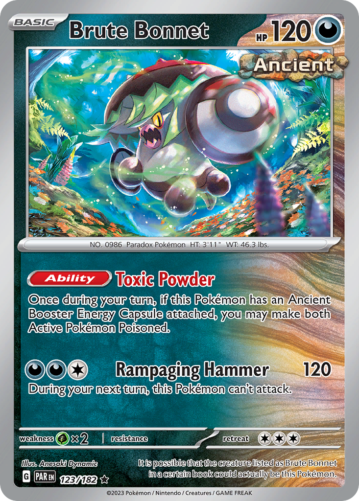 Brute Bonnet - Paradox Rift - #123 - Pokemon TCG card