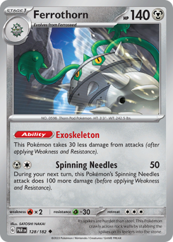 Ferrothorn - Paradox Rift - #128 - Pokemon TCG card