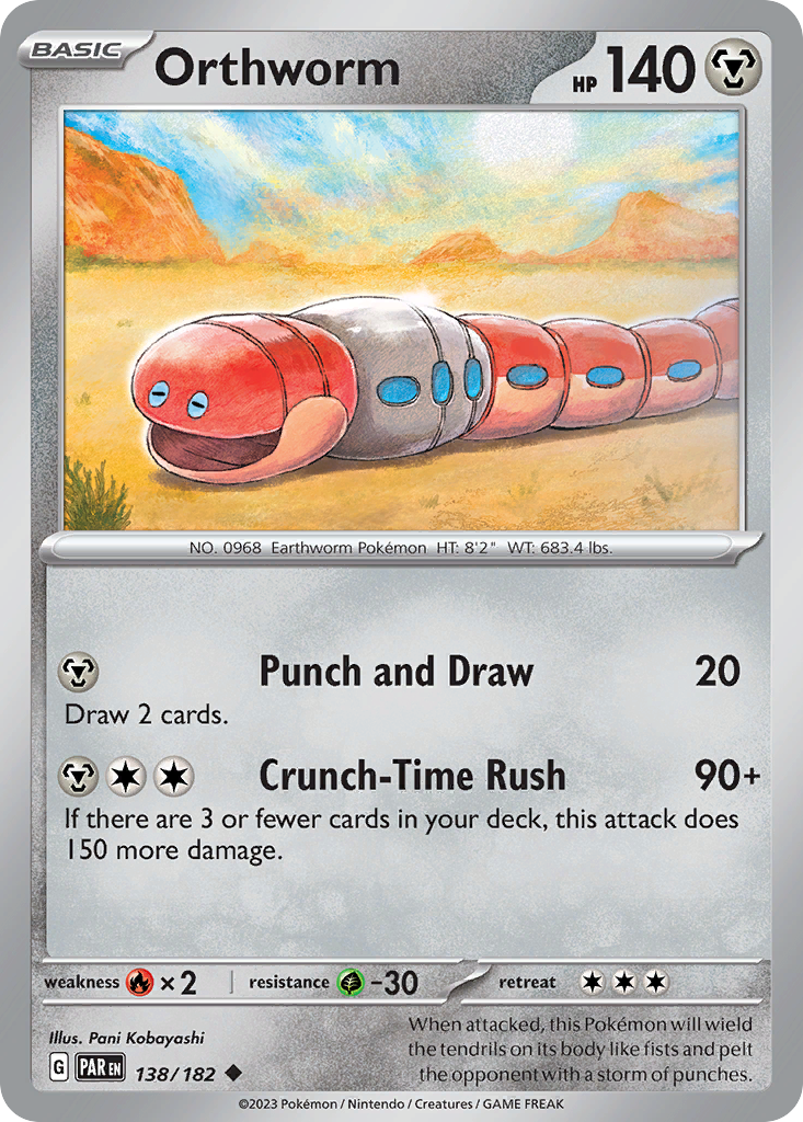 Orthworm - Paradox Rift - #138 - Pokemon TCG card