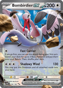Bombirdier ex - Paradox Rift - #156 - Pokemon TCG card