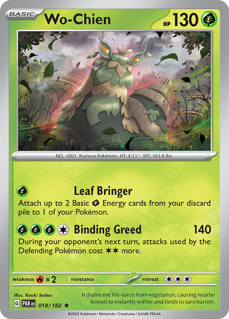 Wo-Chien - Paradox Rift - #18 - Pokemon TCG card