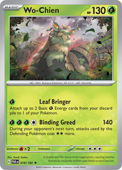 Wo-Chien - Paradox Rift - #18 - Pokemon TCG card