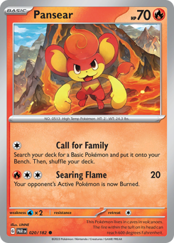 Pansear - Paradox Rift - #20 - Pokemon TCG card