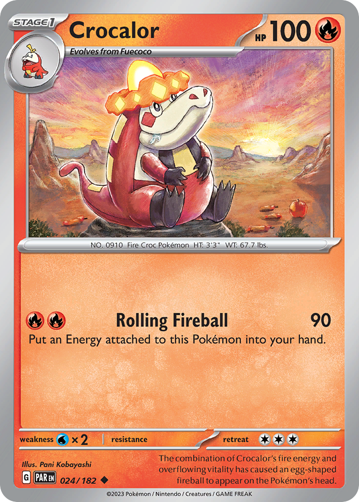 Crocalor - Paradox Rift - #24 - Pokemon TCG card