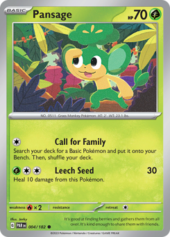 Pansage - Paradox Rift - #4 - Pokemon TCG card