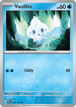 Vanillite - Paradox Rift - #43 - Pokemon TCG card
