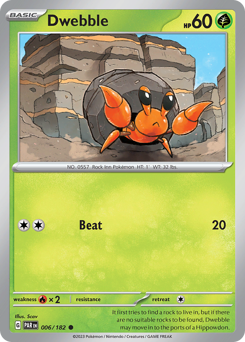 Dwebble #6 Dwebble - Paradox Rift - #6 - Pokemon TCG card