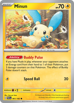 Minun #61 Minun - Paradox Rift - #61 - Pokemon TCG card